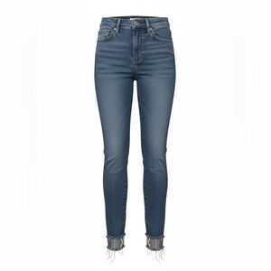 Good American Good Legs Skinny Jeans Raw Hem Cropped Medium Wash Size 26 / 2